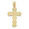 14k Reversible Passion Cross TRUST THE LORD Pendant