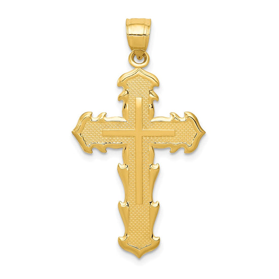 14k Reversible Passion Cross TRUST THE LORD Pendant