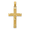 14K Beveled Tipped Crucifix Pendant