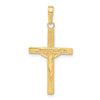 14K Diamond-cut Fancy Tipped Crucifix Pendant