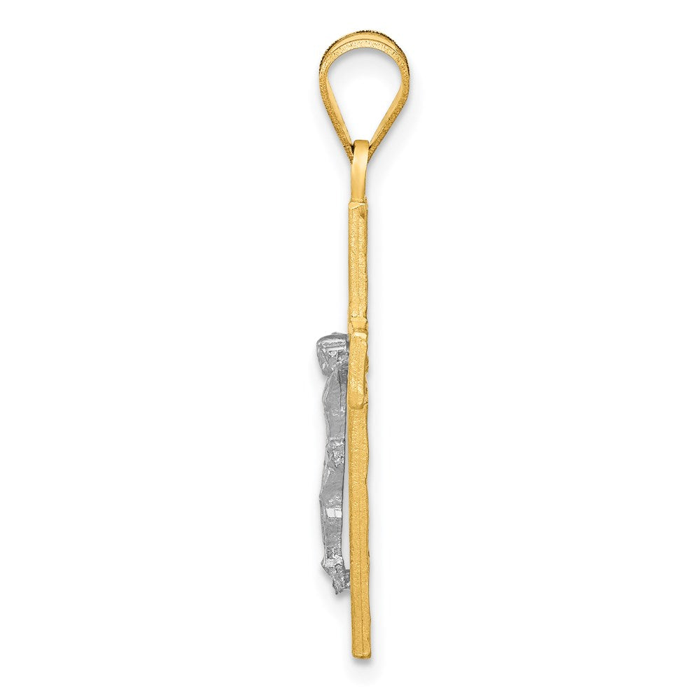 Gold Two-tone Crucifix Pendant