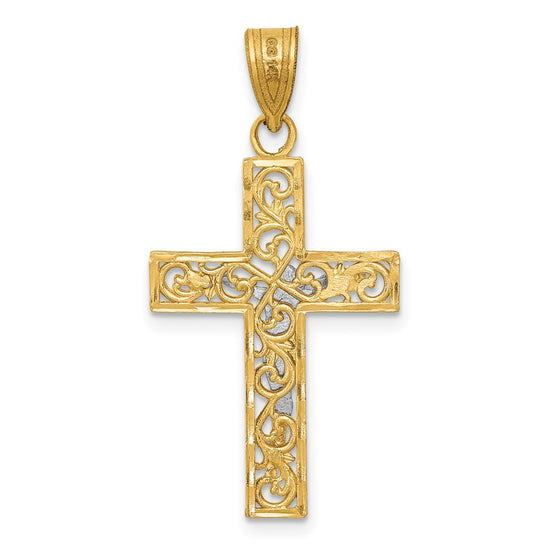 Gold Two-tone Crucifix Pendant