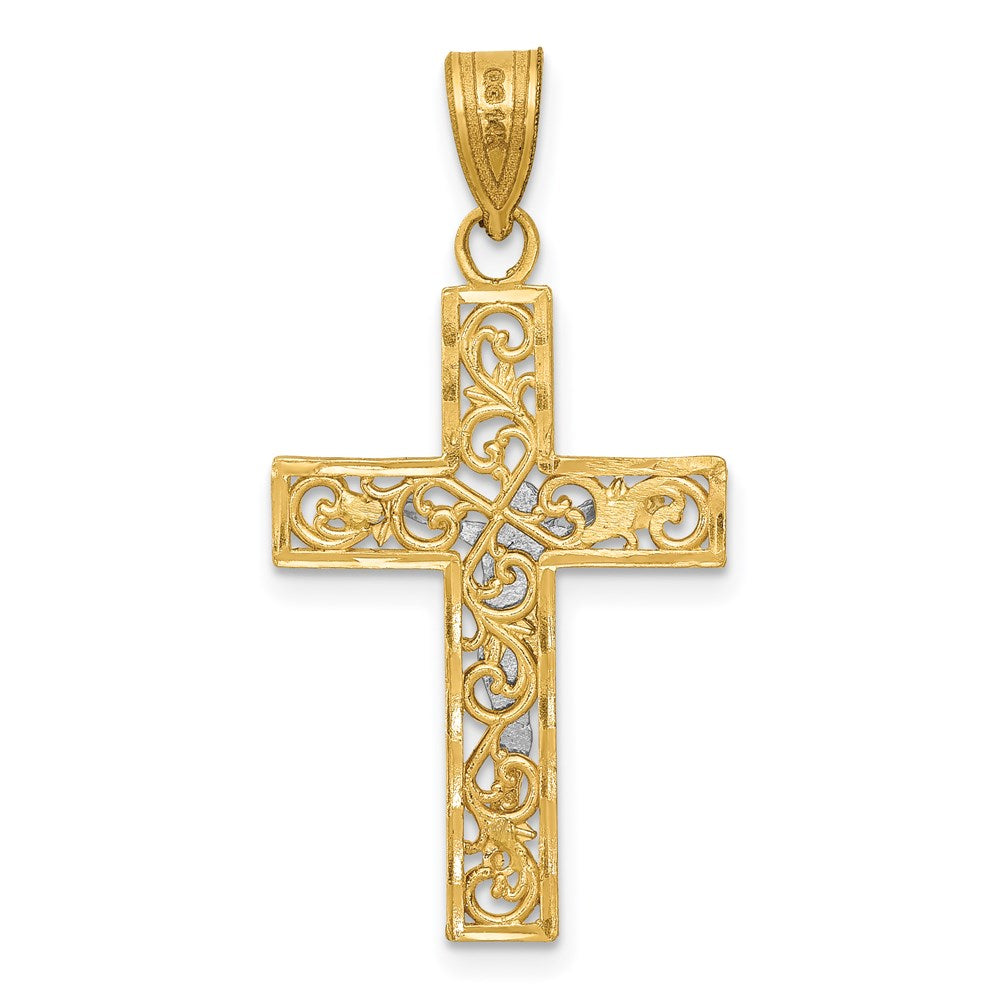 Gold Two-tone Crucifix Pendant