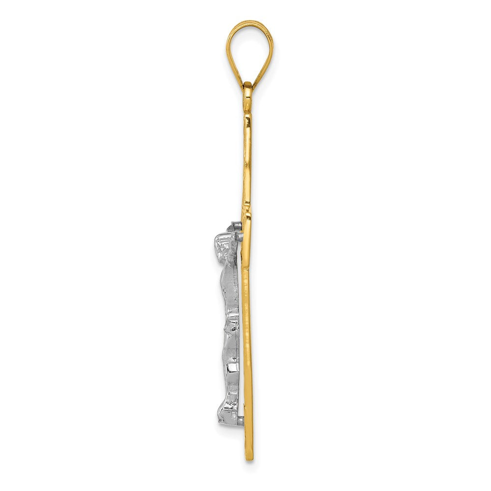 Gold Two-tone Crucifix Pendant