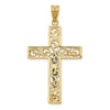 Gold Two-tone Crucifix Pendant