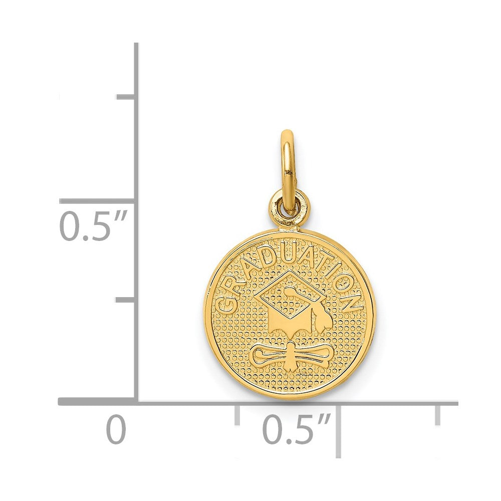 14k Polished GRADUATION Charm