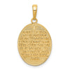 14K and White Rhodium Reversible GUARDIAN ANGEL PRAYER Pendant