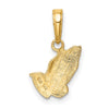 Gold Praying Hands Pendants