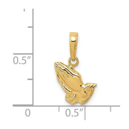 Gold Praying Hands Pendants