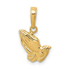 Gold Praying Hands Pendants