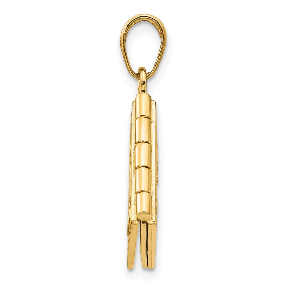 14K 3-D SERENITY PRAYER Book with Moveable Pages Pendant