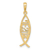 14K Ichthus Fish with JESUS Pendant