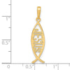 14K Ichthus Fish with JESUS Pendant