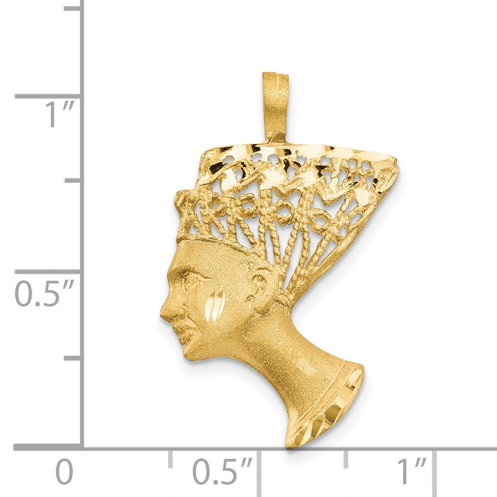 Gold Polished Nefertiti Pendant