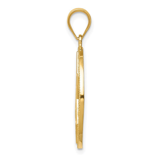 14k Star of David Circles Pendant