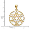 14k Star of David Circles Pendant