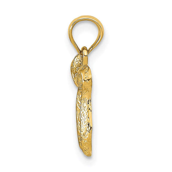 Gold Textured Chai Pendants
