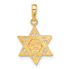 14K Star of David with Tablets in Center Pendant