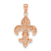 14k Rose Gold Fleur de lis Pendant