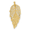 14k Diamond-Cut Leaf Chain Slide