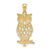 Gold Polished Owl Pendants