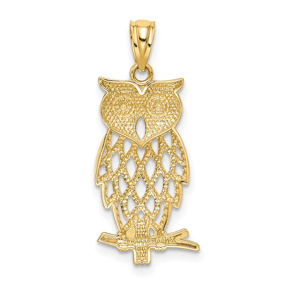 Gold Polished Owl Pendants
