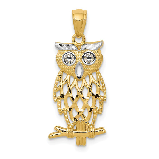 Gold Polished Owl Pendants