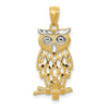 Gold Polished Owl Pendants