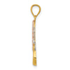 14k Two-tone with White Rhodium Butterfly with Hearts Pendant