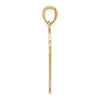 14k Diamond-cut Basketball in Hoop Pendant