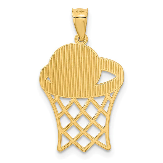 Gold Polished Basketball Pendants