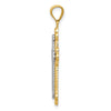 14k Two-tone Budded Cross Pendant