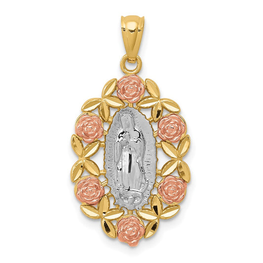 Gold Our Lady of Guadalupe Pendants