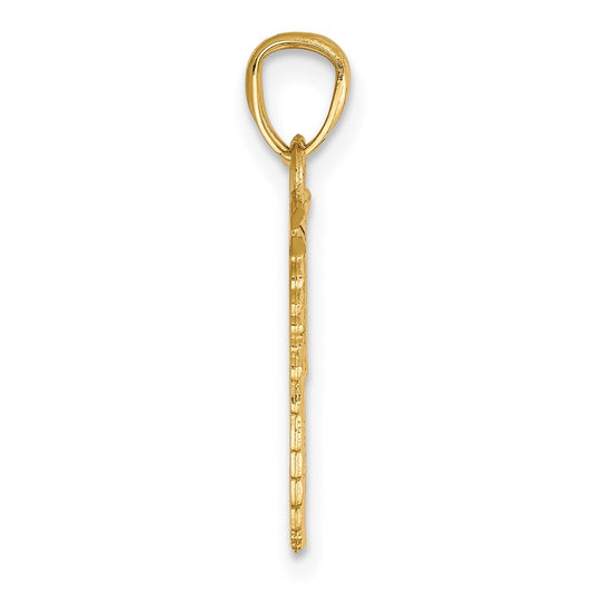 14k Two-Piece Break-Apart Diamond-cut Wings Pendant