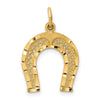 Gold Polished Horseshoe Pendants