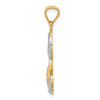 14K and White Rhodium LOVE Angel Pendant