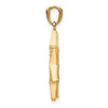 14k Two-tone Star of David and Torah Pendant
