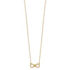 14k Polished Infinity Symbol with Heart Center 18 inch Necklace