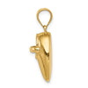 14K Polished 3-D Baby Shoe Pendant
