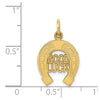Gold Polished Horseshoe Pendants