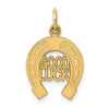Gold Polished Horseshoe Pendants