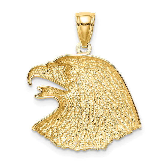 14K Diamond-Cut Eagle Pendant