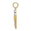 14K and White Rhodium Eagle Pendant