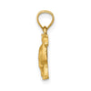 14K Satin Diamond-cut Camel Pendant