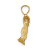 14K Jumping Fish Pendant
