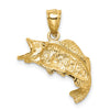 14K Jumping Fish Pendant