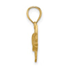 14K Satin Diamond-cut Marlin Pendant