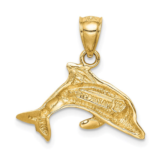 Gold Polished Dolphin Pendants