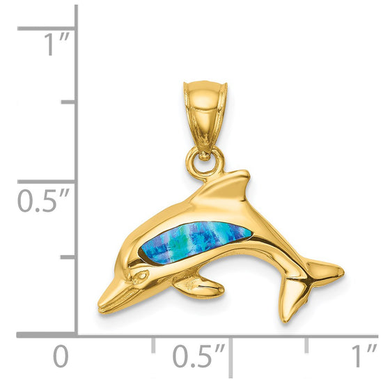 Gold Polished Dolphin Pendants