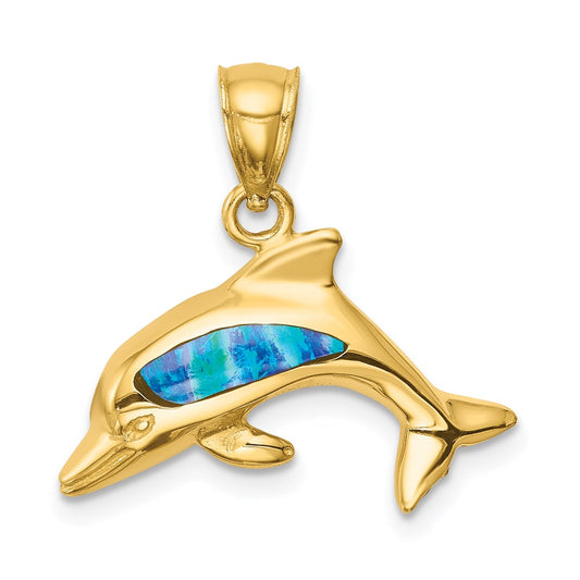 Gold Polished Dolphin Pendants